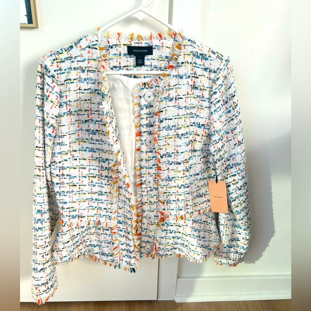 NWT Halogen Boucle Tweed Jacket